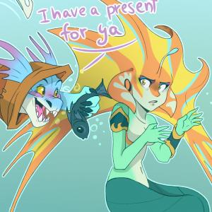 Thumbnail of Naga Siren and Slark Digital Art