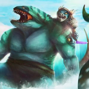 Thumbnail of Slark and Tidehunter Digital Art