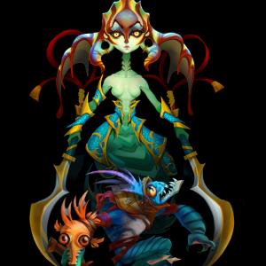 Thumbnail of Naga Siren and Slark Digital Art