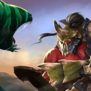Thumbnail of Axe and Tidehunter Digital Art