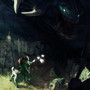 Thumbnail of Enchantress and Tidehunter Digital Art