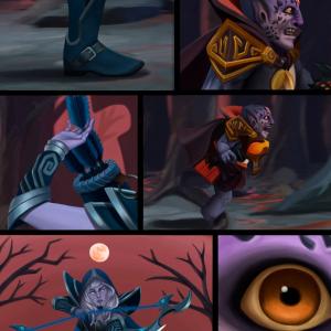 Thumbnail of Drow Ranger and Lion Digital Art