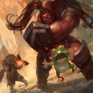Thumbnail of Axe and Lion Digital Art