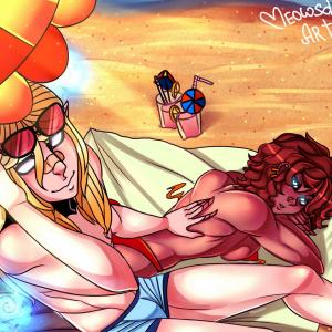 Thumbnail of Invoker and Legion Commander Digital Art