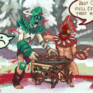 Thumbnail of Bloodseeker and Undying Digital Art
