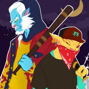 Thumbnail of Bounty Hunter and Phantom Lancer Digital Art