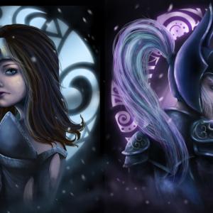 Thumbnail of Luna and Mirana Digital Art