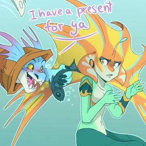 Thumbnail of Naga Siren and Slark Digital Art