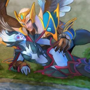 Thumbnail of Skywrath Mage and Vengeful Spirit Digital Art