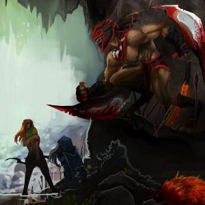 Thumbnail of Bloodseeker and Windranger Digital Art