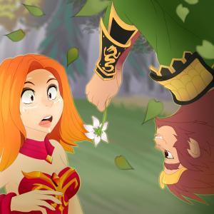 Thumbnail of Lina and Monkey King Digital Art