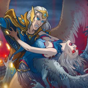 Thumbnail of Skywrath Mage and Vengeful Spirit Digital Art