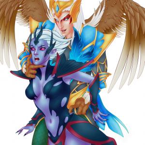 Thumbnail of Skywrath Mage and Vengeful Spirit Digital Art