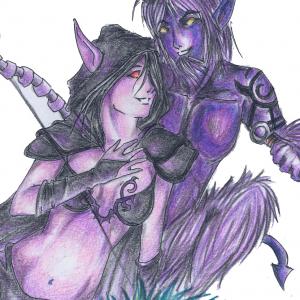 Thumbnail of Drow Ranger and Rikimaru Traditional Art