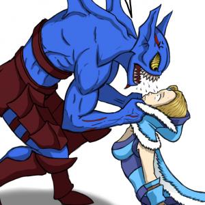 Thumbnail of Crystal Maiden and Night Stalker Digital Art