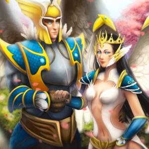 Thumbnail of Skywrath Mage and Vengeful Spirit Digital Art