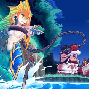 Thumbnail of Naga Siren and Pudge Digital Art