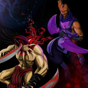 Thumbnail of Anti-Mage and Bloodseeker Digital Art