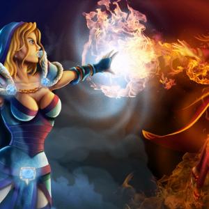 Thumbnail of Lina and Crystal Maiden Digital Art