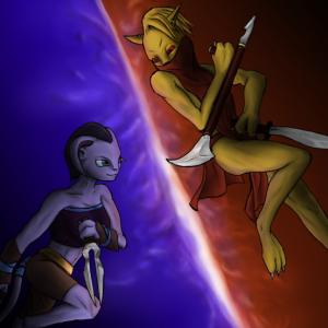 Thumbnail of Bounty Hunter and Rikimaru Digital Art