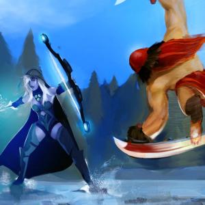 Thumbnail of Drow Ranger and Bloodseeker Digital Art
