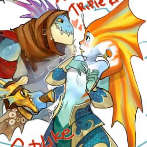 Thumbnail of Naga Siren and Slark Digital Art