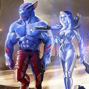 Thumbnail of Drow Ranger and Night Stalker Digital Art