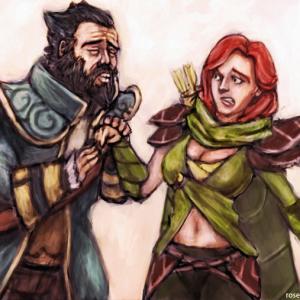 Thumbnail of Kunkka and Windranger Digital Art