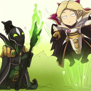 Thumbnail of Invoker and Rubick Digital Art