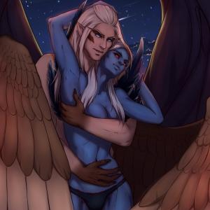 Thumbnail of Skywrath Mage and Vengeful Spirit Digital Art