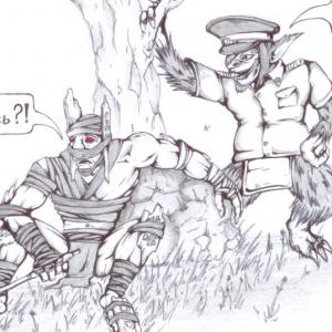 Thumbnail of Meepo and Shadow Shaman Traditional Art