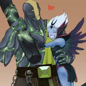 Thumbnail of Earth Spirit and Vengeful Spirit Digital Art