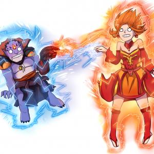 Thumbnail of Lina and Lion Digital Art