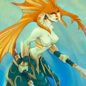Thumbnail of Naga Siren Digital Art