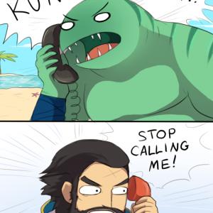 Thumbnail of Kunkka and Tidehunter Digital Art