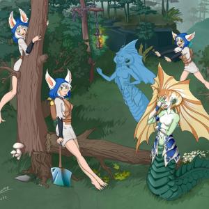 Thumbnail of Meepo and Naga Siren Digital Art