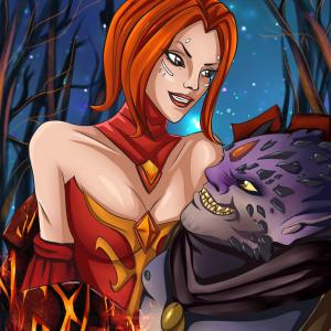 Thumbnail of Lina and Lion Digital Art
