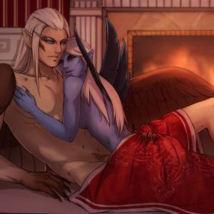 Thumbnail of Skywrath Mage and Vengeful Spirit Digital Art