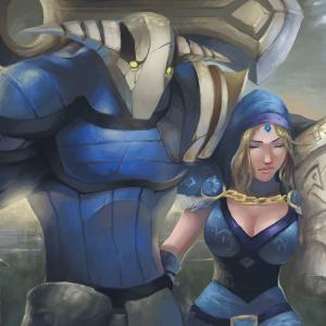 Thumbnail of Crystal Maiden and Sven Digital Art