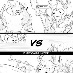 Thumbnail of Faceless Void and Legion Commander Digital Art
