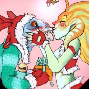Thumbnail of Naga Siren and Slark Digital Art