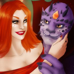 Thumbnail of Lina and Lion Digital Art
