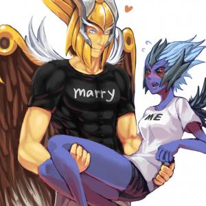 Thumbnail of Skywrath Mage and Vengeful Spirit Digital Art