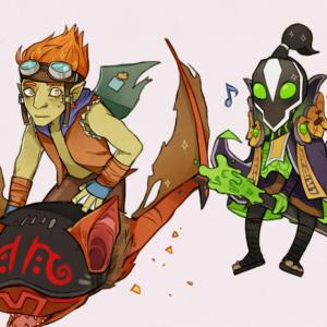 Thumbnail of Batrider and Rubick Digital Art