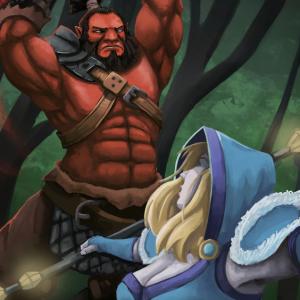 Thumbnail of Crystal Maiden and Axe Digital Art