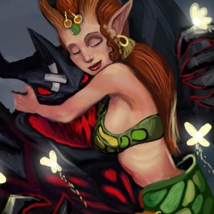 Thumbnail of Enchantress and Shadow Fiend Digital Art