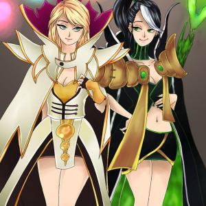 Thumbnail of Invoker and Rubick Digital Art