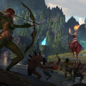 Thumbnail of Lina and Windranger Digital Art