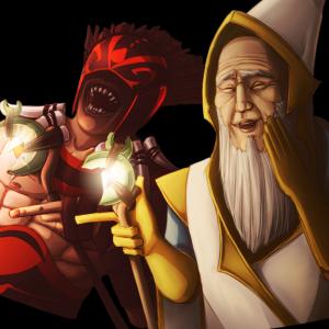 Thumbnail of Bloodseeker and Keeper of the Light Digital Art