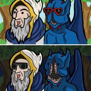 Thumbnail of Keeper of the Light and Night Stalker Digital Art